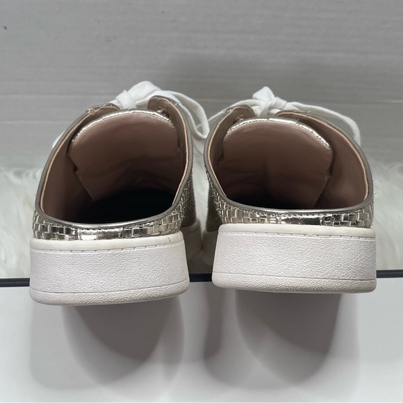 WHBM Gold Metallic Sneakers Mules Size 8 - Picture 7 of 11